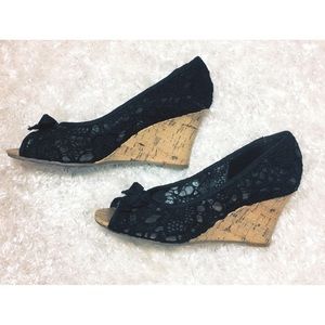 NWOT Report Lace Cork Wedges